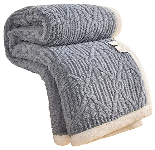 Hayisugal Sherpa Kuscheldecke Flauschige Schlafdecke, super weiche Fleecedecke als Sofadecke, Tagesdecke oder Wohndecke Couchdecke Sofa überwurfdecke, Grau, 150x200cm
