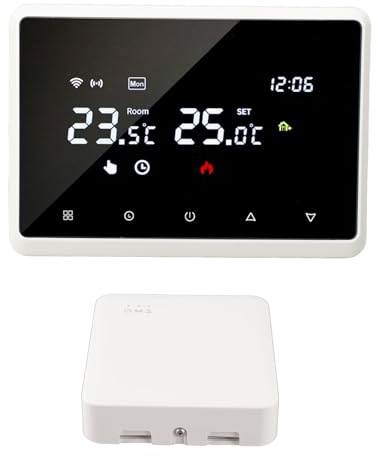 Thermostat Intelligent WiFi avec Commande Vocale, Précision de 0.5 ℃, Thermostat de Contrôle Mural pour le Chauffage des Chaudières à Gaz