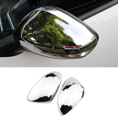 KEAAN 1 Paire Capuchons de Rétroviseur de Voiture pour Peugeot 208 2008 2014-2018,Coque Rétroviseur Latéral Remplacement Gauche Droite Accessoires de Voiture,B/Chrome