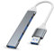 BOULTON USB Hub 3.0 | 4-Port USB Ultra Slim Data Hub USB-A Splitter Extension Hub | USB-A Dock Adapter for Keyboard Mouse Flash Drive Printer | Multi USBA Cable Lead USBA Switch (USB Hub - 4-Port)