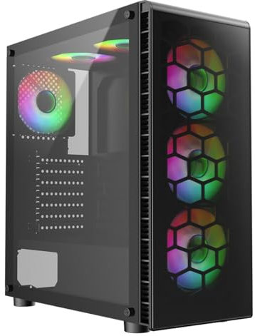 CiT Raider Black Mid Tower PC Gaming Case