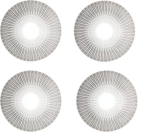 GaRcan Dinner Plates Porcelain Dinner Plates Ceramic Round Dessert Plates for Salad Snack Pasta and Steak Serving Plates Dishes/Black/10.5Inch (White 10.5Inch)