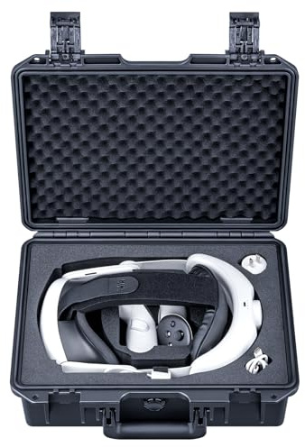 Lykus Titan OQ210 Hard Case for Quest 3S/3 and Kiwi Design K4 Strap | CASE ONLY,Fits K4 Boost/Comfort(NOT Duo AIO) Head Strap,IP67 Waterproof,Shockproof,CNC Cut Premium Foam