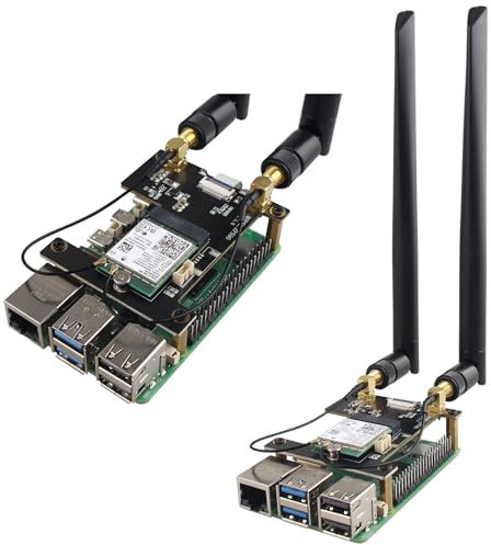 ZDE ZP590A PCIE to WiFi7 6 6E 5 HAT PCIe to M.2 E Key Module Adapter Expansion Board for Raspberry Pi 5 WiFi Adapter Board Support Google TPU WIFI 7 BE200 WIFI6E AX210 MT7922 WIFI6 AX200