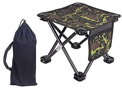 Campingstuhl Outdoorstuhl Tragbarer Leichter Stuhl Klappbarer Erweiterter Sitz Aluminiumlegierung Ultraleichter Abnehmbarer Camping Angelstuhl Klappstuhl Faltstuhl Angelstuhl(Yellow Camouflage)