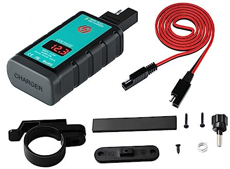 Mikinona 1satz USB Type-c Schnellladegerät Mit Integriertem Voltmeter Für Motorräder Boote Und Fahrzeuge Temperaturbeständig Installieren Verbindungskabel