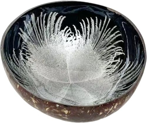 Baokuan Coconut Bowl Fruit Potpourri Bowl, Natural Candy Storage Bowl Nuts Holder Key Bowl for Hallways, Ink Storage Bowl for Storage
