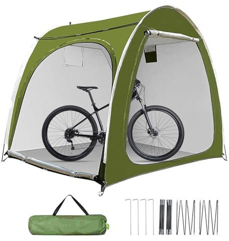 Bike Storage Tent - Outdoor Motorcycle Cover,Outdoor Weatherproof Bike Storage Tent with Double Entry for Garden, Lawn, Camping, Backyard