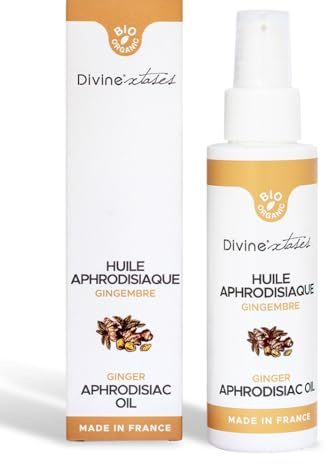 Huile de massage aphrodisiaque bio au Gingembre Ylang Ylang -Soin sensoriel & hydratant-idéal saint-valentin- cadeau coquin saint-valentin-Fabriqué en France