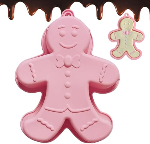 Molde para tarta de Navidad | Molde de tarta 3D para hombre de pan di | Molde para tartas antiadherente para mousse, magdalenas, tartas | accesorio de cocción de pasteles
