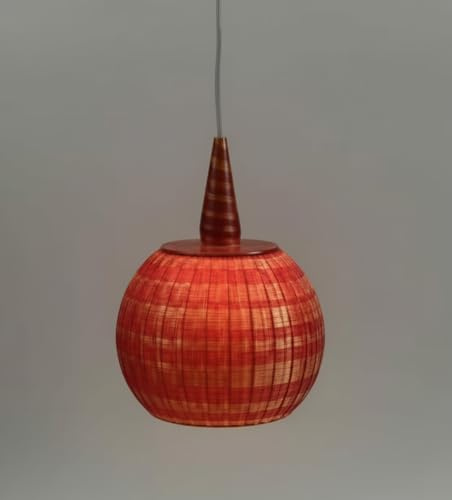 Lampenschirm Straightwerk– dekorativer Ersatz-Lampenschirm für Weihnachtsstern, 3D-gedruckt aus PLA, inkl. Aufhängungs-Cover, Rot/Gold