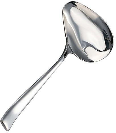 Sosoport Cuchara de Salsa de Acero Inoxidable con Boquilla Única Cucharón Pequeño para Cocina Mango Ergonómico para Salsas Aderezos y Guisos Accesorio Práctico para Hogar y Restaurante