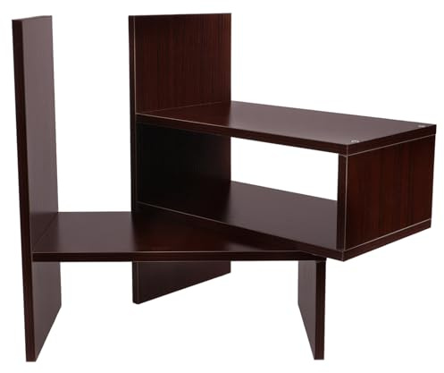 OATIPHO Étagère de Bureau en Bois de Hêtre Support de Livres et Extensible Organiseur de Rangement pour Magazines et Dossiers Étagère Compacte pour Bureau et Salon