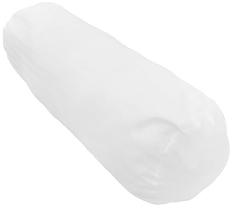 Funda de Almohada Cilíndrica White Clásica 20X60 CM Funda para Cojín Tubular de Sofá Protector Extraíble para Almohada Cervical para Hogar y Descanso