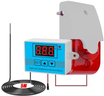 Termometro da esterno con sonda audio/visiva regolabile, impermeabile fino a 5 m