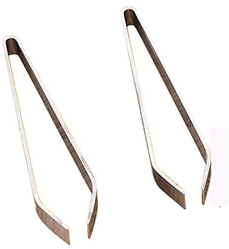 4.2-in Stainless Steel Tweezers to Pluck Poultry Feather and Remove Fishbone 2 Pack
