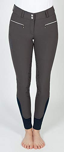 PFIFF 102566 Reithose 'Paisley' Damen Grip Vollbesatz, grau 34