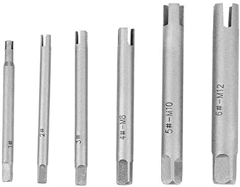 Extracteur de robinet 4 cannelures, dissolvant de vis à tête cassée, strippé, ensemble extracteur de robinet (6 Pcs)