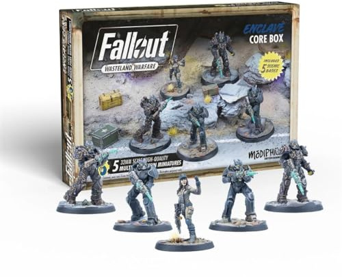 Modiphius Entertainment | Fallout Wasteland Warfare | Enclave: Core Box | Miniatures | Unpainted