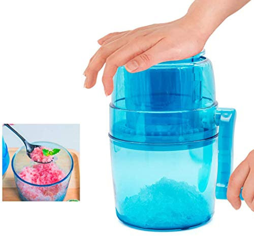 Manual Ice Crusher Hand Crank Ice Grinder Portable Handheld Ice Shaver Machine Maker Blender Home Use for Snow Cones Frozen Drinks Smoothie