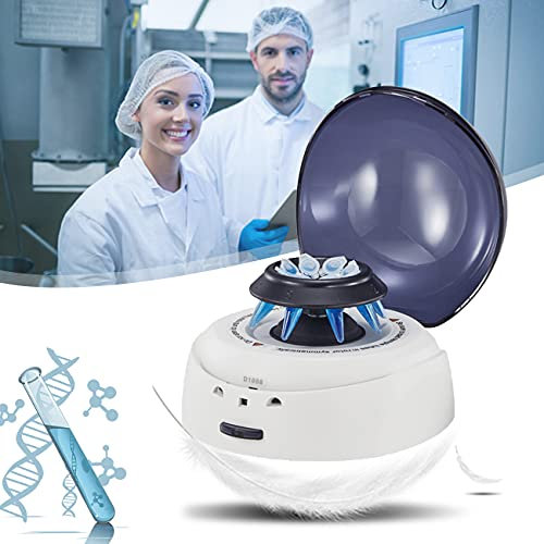ZhiLianZhao Centrifugatrice da Scrivania Elettrica, Elettrica da Laboratorio Centrifuga, 2 Rotori per 8 Strisce 0,2/0,5/1,5/2,0 Ml E 0,2 Ml × 32 Pezzi O 0,2 Ml × 4 Strisce 8 Pezzi