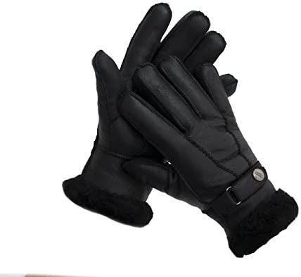 Reissner Lammfelle Fingerhandschuhe HDS-FINGER2 Merino Lammfell Nappa Leder in schwarz, beige und waldgrün