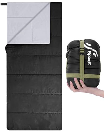 Schlafsack Sommerschlafsack: Sportneer 190×85cm Schlafsacke Sommer Tragbar Leicht Wasserdicht Sleeping Bag mit Kompressionssack für Camping, Backpacking, Wandern, Reisen
