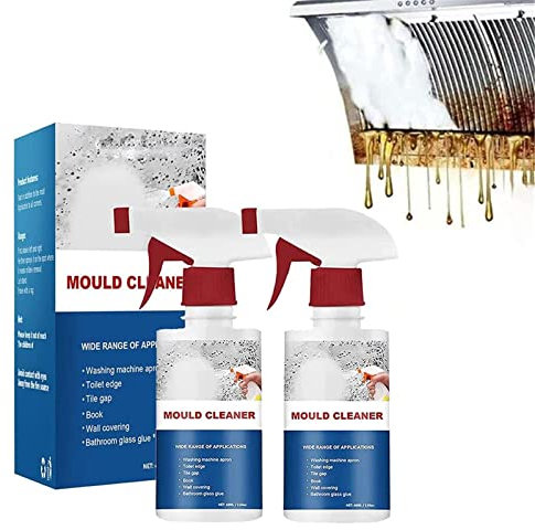 Espuma limpiadora de moho en aerosol rápido y eficaz, potente limpiador de espuma multiusos, removedor de moho para el hogar (2 unidades)