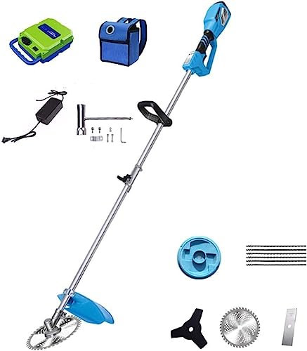 NAKEAH Tondeuse À Corde sans Fil, Tondeuse À Gazon Électrique, Petit Désherbeur Amovible Ménager, Jardin, Élagage De Ferme, Batterie Au Lithium 48 V (Color : Blu, Size : 48V/20Ah)