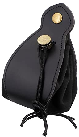 DND-Gift Würfeltasche mit Kordelzug, Leder-Würfelbeutel für D&D-Würfel, Schmuck, Münzen und kleine Accessoires, Leder-Würfeltasche mit Taschen, D&D-Leder-Würfeltasche und Tablett, Lederwürfel, Schwarz