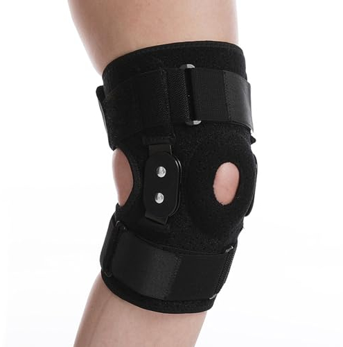 Granvoo Kniebandage mit seitlichen Stabilisatoren,Orthopädische Kniebandage,Kniebandage für Knieschmerz,Meniskus Kniestütze,Patella Kniebandage,für Knieunterstützung,Arthritis