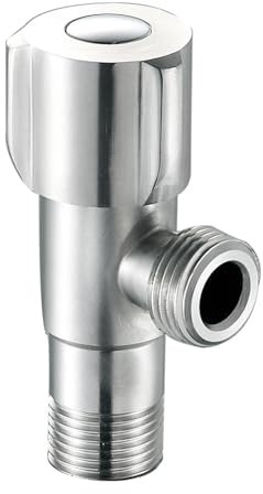 EAJORN Valvole di arresto ad angolo in metallo, 1/2, soluzione di spegnimento conveniente, semplice installazione per cucina, bagno e toilette