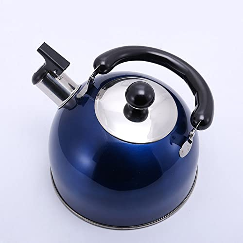 XaEjNzwDT Théière en Fonte Bouilloire sifflante Bouilloire à sifflet en métal, Bouilloire à sifflet en Acier Inoxydable, Corps de Pot épaissi, Plus Durable et Plus Solide, Convient au Bureau e