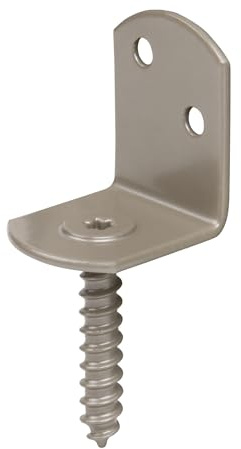 Alberts 821197 DURAVIS® Flechtzaunhalter | L-Form | perlbeige duplexbeschichtet RAL 1035 | Größe 83 x 30 x 32 mm | 50er Set