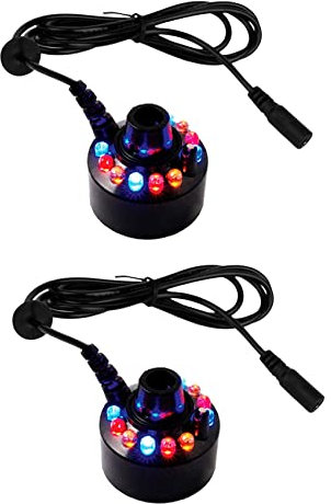 Goufride 2X Mist Maker, Indoor Fountain Mister Foggers, Small Pond Fog Machine Atomizer Air Humidifier for Halloween, Christmas