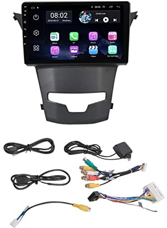 Qerwsdty 1G+16G 2Din Car DVD Radio Android 10 Car Radio Multimedia Video Player for Korando 3 Actyon 2 2013-2017