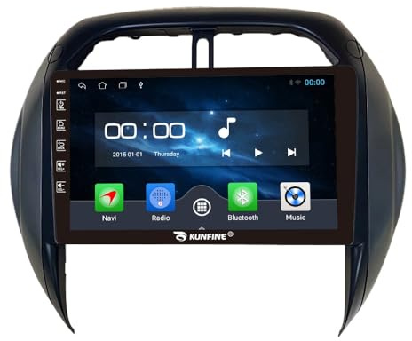 Quad Core 4G+64G Car CarPlay Android Auto 9 IPS Display Navigation Stéréo Touchscreen Headunit Pad Tablet Caméra arrière GPS Radio Lecteur multimédia pour Toyota Rav4 2003-2005