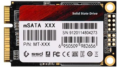 SIMPLETEK - SSD interno mSATA 52pin da 4 TB | mSATA 6 Gbps, Tecnologia 3D NAND | Per Notebook e PC, Nero