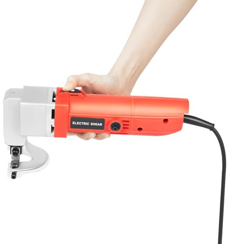 Cesoie Elettriche 500W 2000rpm 2,5mm per Lamiera Elettrica con 2 Spazzole di Carbone di Ricambio