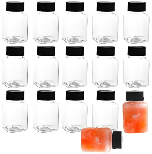 ClcIosis 16 Stück Kleine Flaschen Zum Befüllen 100 Ml Flaschen Zum Befüllen Einfaches Einfüllen Und Reinigen Ermöglicht Für Probenflaschen, Saftflaschen, Reise(4.7x3.2cm)