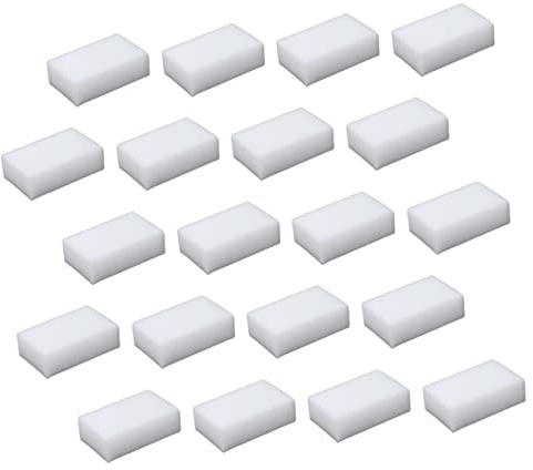 KOCKSHION Creative Kitchen Cleaning Sponges 20pcs Thicken Dish Washing Sponge Erasers White Nano Melamine Pads for Household, Non-Scratch Surface Cleaning