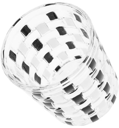 INOOMP Vaso Negros de Vidrio Cuadros para de Dientes Cepillos Diseño en a Blancos, Portátil Multifuncional y Uso Casa y Viajes