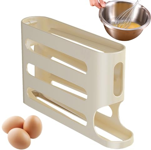 Patifirst Rodillo De Huevos Automático De Gran Capacidad, Dispensador De Huevos Para Refrigerador, Ahorro De Espacio