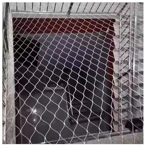 DTVEW Malla de Cuerda de Acero Inoxidable 304 Malla Metálica de Acero para Jardín 10cm/2mm Nueva Malla de Protección Plantas Malla de Seguridad Vallas(0.8x15m)