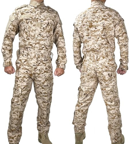 Set completo uniforme tattica militare Kecrotac in stile BDU per uomini, camicia e pantaloni da combattimento in tessuto Ripstop per caccia all'aperto, airsoft, paintball, M
