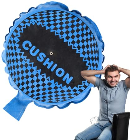 Cojín para Pedos, cojín Inflable para Globos, Juguete de Broma Divertido, cojín de Humor Burster aplastante, flatulador mordaza Truco para niños