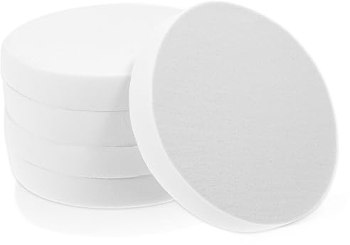 Lot de 5 éponges de maquillage plates pour fond de teint, coussin blanc, éponge ronde pour maquillage professionnel