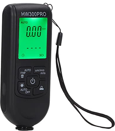 Dpofirs Paint Thickness, Digital Meter Probe Paint Thickness Calibration Digital Display Car Coating Meter, 1um Resolution, 0 to 2000UM (Black)