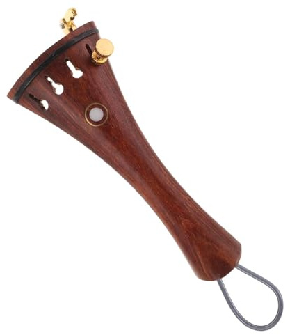 FUTUREORYY 4/4 Violinen Saitenhalter aus Palisanderholz mit Feinstimmer und Darmsaitenhalter Saitenhalter für Präzises Stimmen Musikinstrumentenzubehör für Anfänger und Geiger