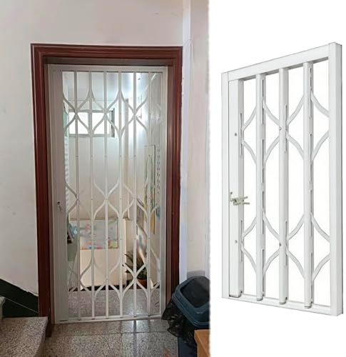 Inferriate per Finestre Barre di Sicurezza Antifurto per Porte Scorrevoli Serratura, Protezione Sicurezza Finestre Push-pull e Griglie per Balconi, Cantine, Capannoni(W50xH110cm/20x44in)
